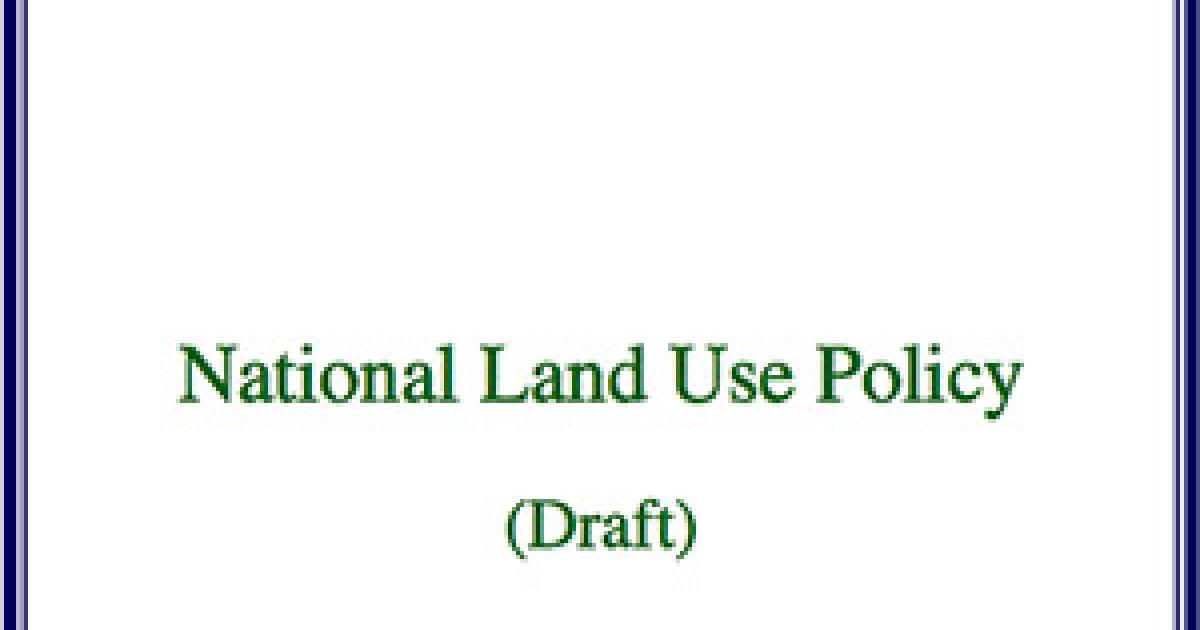 Myanmar National Land Use Policy Promotion of Indigenous and Nature